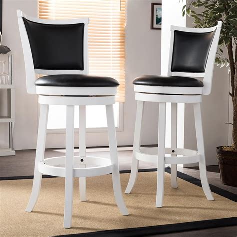 black and white bar stools set of 4|black bar stools with back.